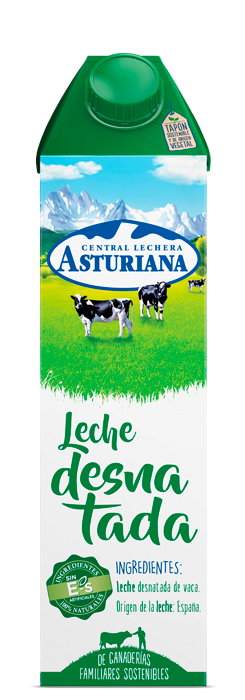 Leche en brik desnatada Central Lechera Asturiana